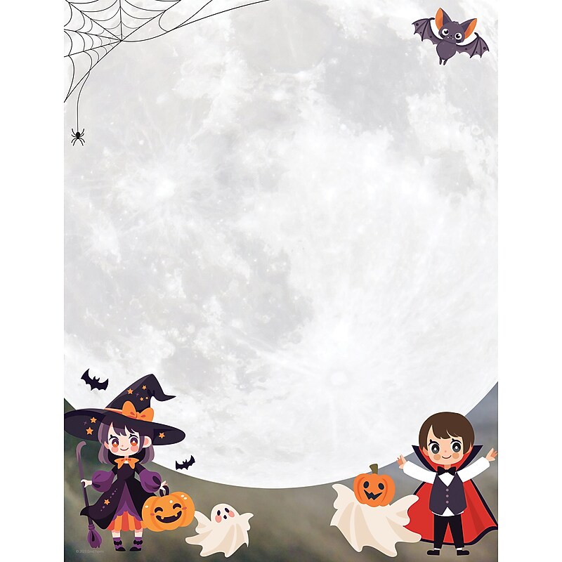 Great Papers! Spooky Halloween Moon Fall Letterhead, 50/Pack (2025044) image 1