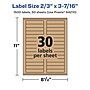 Avery Laser/Inkjet Rectangle Multipurpose Labels, 2/3" x 3-7/16", Kraft Brown, 1500 Labels/Box ( 94210)~#|#~B7BFD947-47B4-4267-82DA650D3766A06B_sc7