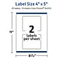 Avery TrueBlock Laser/Inkjet Rectangle Multipurpose Labels, 4" x 5", White, 20/Pack (94253)~#|#~B7C33AFE-1D14-4F14-83023B52E4A4E0B0_sc7