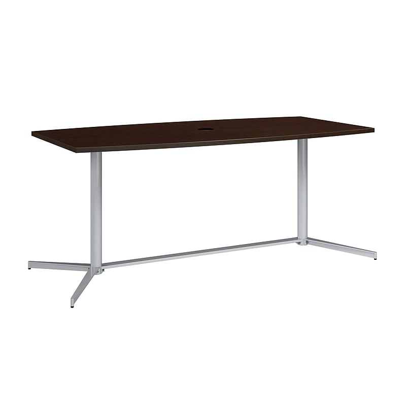 Bush Business Furniture 72"W x 36"D Boat Shaped Conference Table, Mocha Cherry (99TBM72MRSVK) image 1