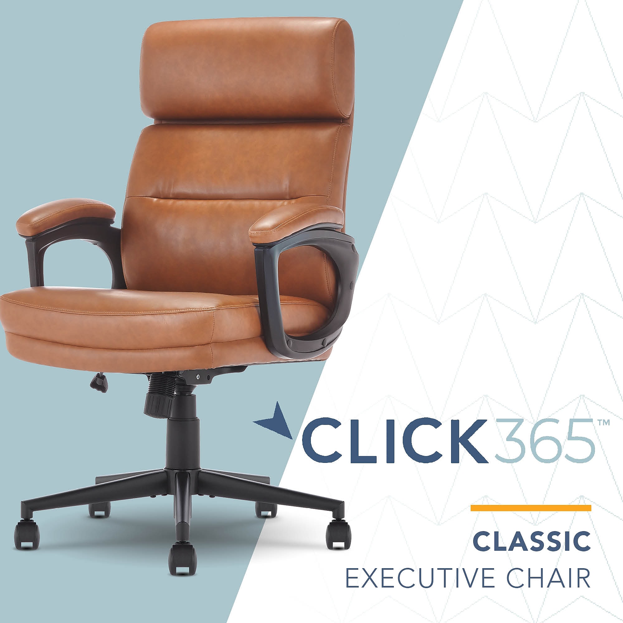 Click365 Classic Ergonomic Bonded Leather Swivel Executive Chair, Cognac (CCHR10022A) Sansujyuku sansujyuku.com