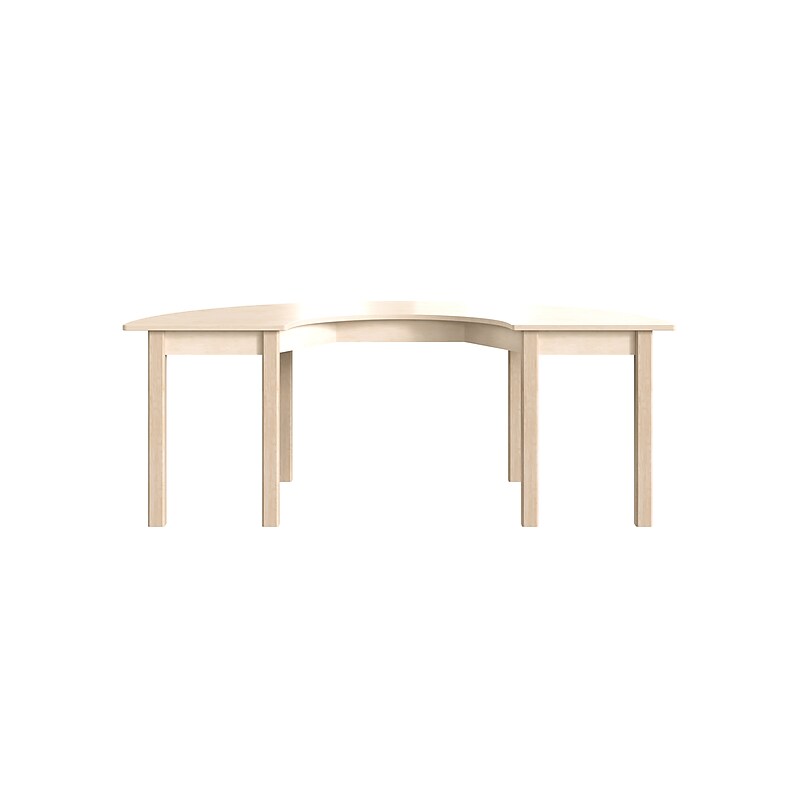 Flash Furniture Bright Beginnings Hercules 59" Semi-Circle Table, Beech (MK-ME088015-GG) image 1