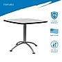 ICEBERG CafeWorks Square Melamine Cafe Table, 36"D x 36"W, Gray (65617)~#|#~B7D0C1FF-18C6-4032-8EEA250646A530B5_sc7