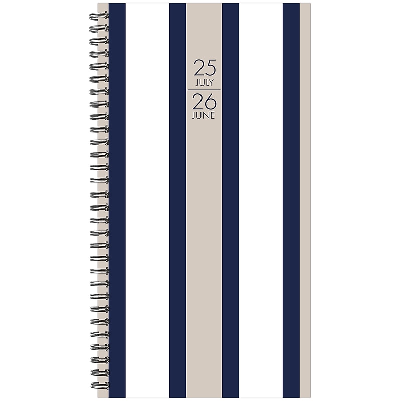 2025-2026 Willow Creek Pinstripe 3.5" x 6.5" Academic Year Weekly & Monthly Planner, Multicolored (54802) image 1