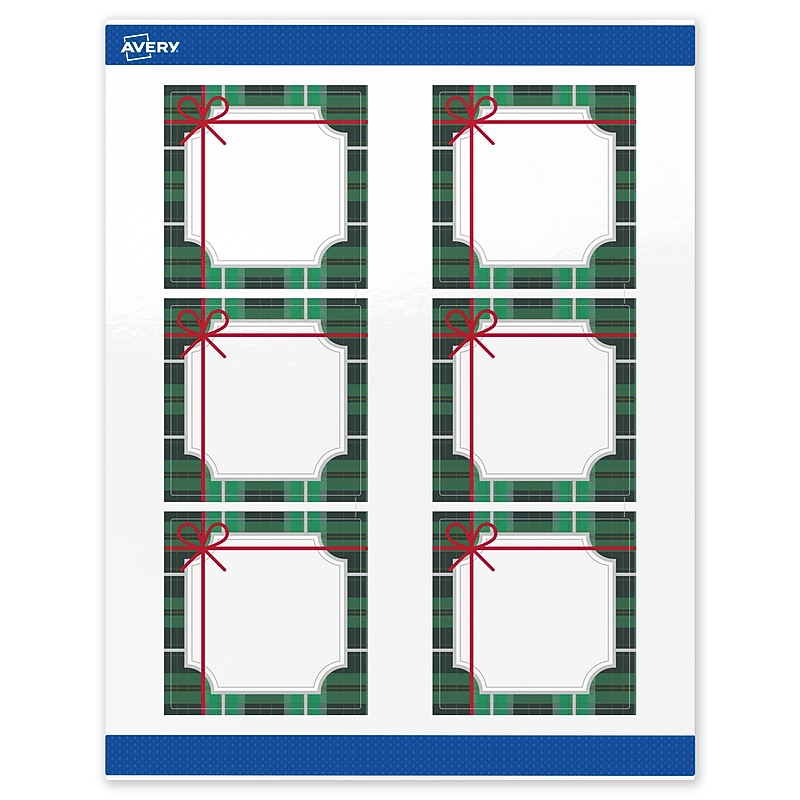 Avery Square Multipurpose Labels, 3" x 3", White, 60/Pack (19479370402) image 1