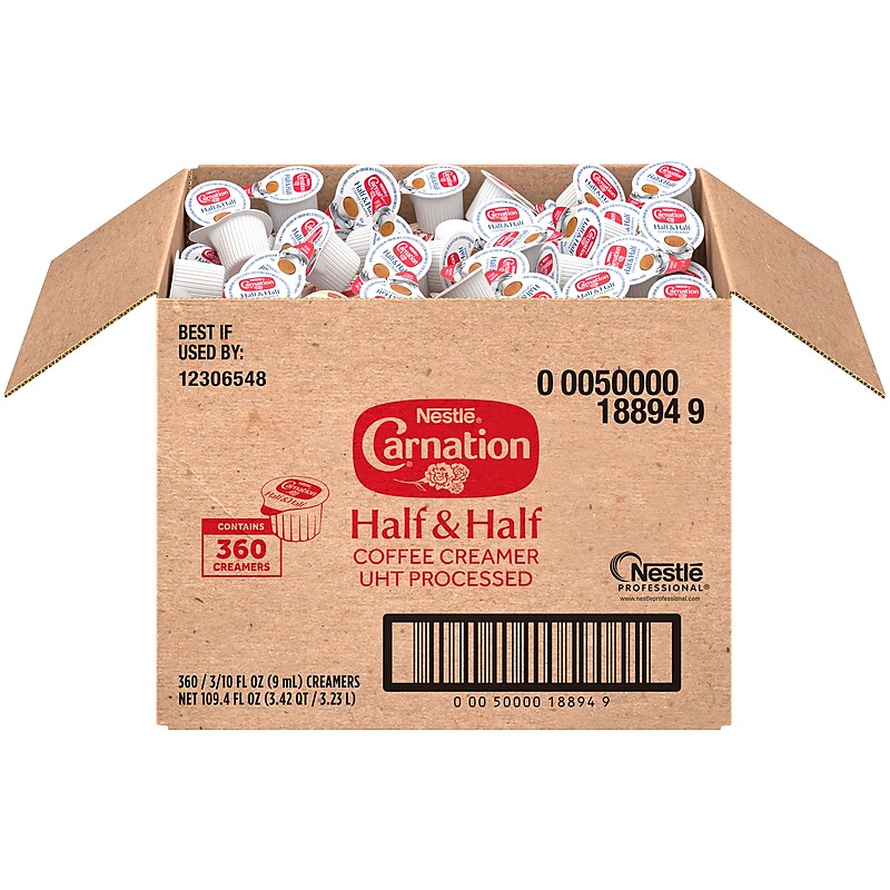 Carnation Half and Half Liquid Creamer, 0.3 oz., 360/Carton (NES18894) image 1
