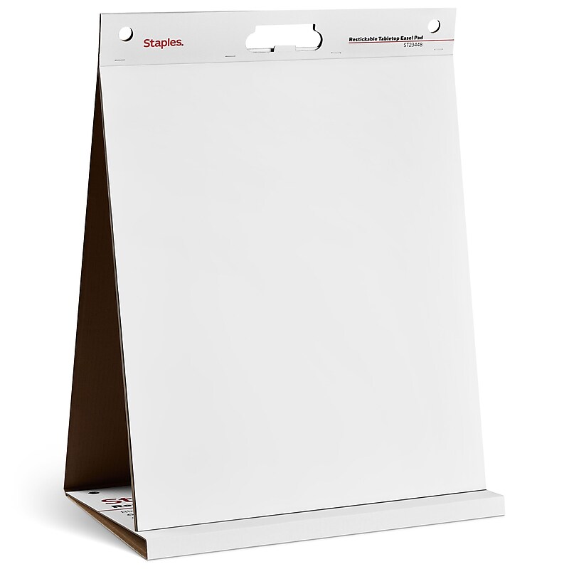 Staples Stickies Tabletop Easel Pad, 20" x 23", White, 20 Sheets/Pad (23448) image 1