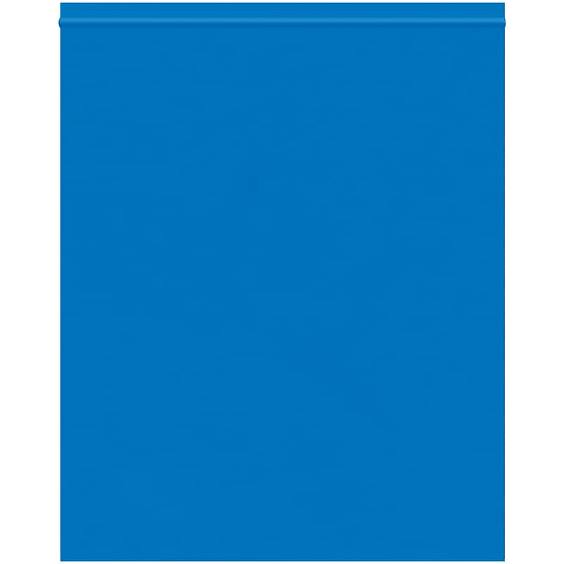 10" x 12" Reclosable Poly Bags, 2 Mil, Blue, 1000/Carton (PB3655BL) image 1