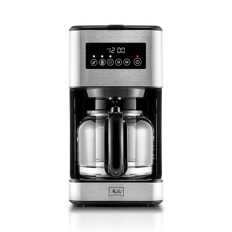 Melitta Aroma Tocco Plus 12-Cups Automatic Drip Coffee Maker, Black/Stainless Steel (MCM011PULBK0) image 1