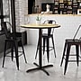 Flash Furniture 36'' Round Laminate Table Top with 30''x 30'' Bar-Height Table Base, Natural (XURD36NTT3030B)~#|#~B7EC8720-B612-475E-ACB654733870DCFF_sc7