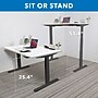 Mount-It! Ultimate Dual Motor 55"W Electric Rectangular Adjustable Standing Desk, White/Black (MI-18105)~#|#~B7EFB47F-935D-4512-B8771124E8479BF4_sc7