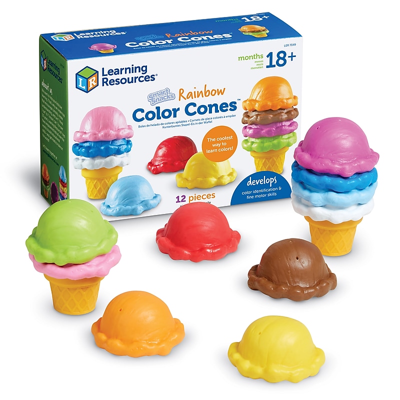 Learning Resources Smart Snacks Rainbow Color Cones (LER7349) image 1