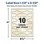 Avery Pearlized Ivory Decorative Edge Multipurpose Labels, 1.5" x 3.5", Ivory, 500/Box (94122)~#|#~B7F83412-61F4-4FEC-9835776055A9FA01_sc7