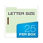 Pendaflex Recycled Pressboard Fastener Folders, 1/3-Cut Tab, Letter Size, Light Green, 25/Box (24934R)~#|#~B7F8A12A-42EC-47D1-B6BF2D9695068D05_sc7