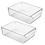 iDESIGN Small Stackable Plastic Storage Bin, Clear, 2/Pack (28319M2)~#|#~B8000555-9B6D-4D17-AECAC78B486E3655_sc7