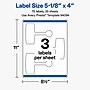 Avery Laser/Inkjet Sealing Labels, 5-1/8" x 4", White, 75 Labels/Pack (19479370697)~#|#~B802E6CA-4FF1-4379-B794C65F6C70A5FB_sc7