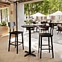 Flash Furniture TopGuard 24" Round Wood Dining Table with X-Base, Black Faux Marble/Black Base (STRD24BMAT2222B)~#|#~B805931F-7937-40CC-BC4F2C338F7180E9_sc7