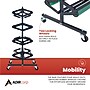 AdirKids 8 Roll Horizontal Craft & Butcher Paper Dispenser with Cutter, 52.6" x 24.02" x 37.97", Black (ADIKI300-02-MK)~#|#~B807B31E-1786-4B31-9C5F087E4CEBA40D_sc7