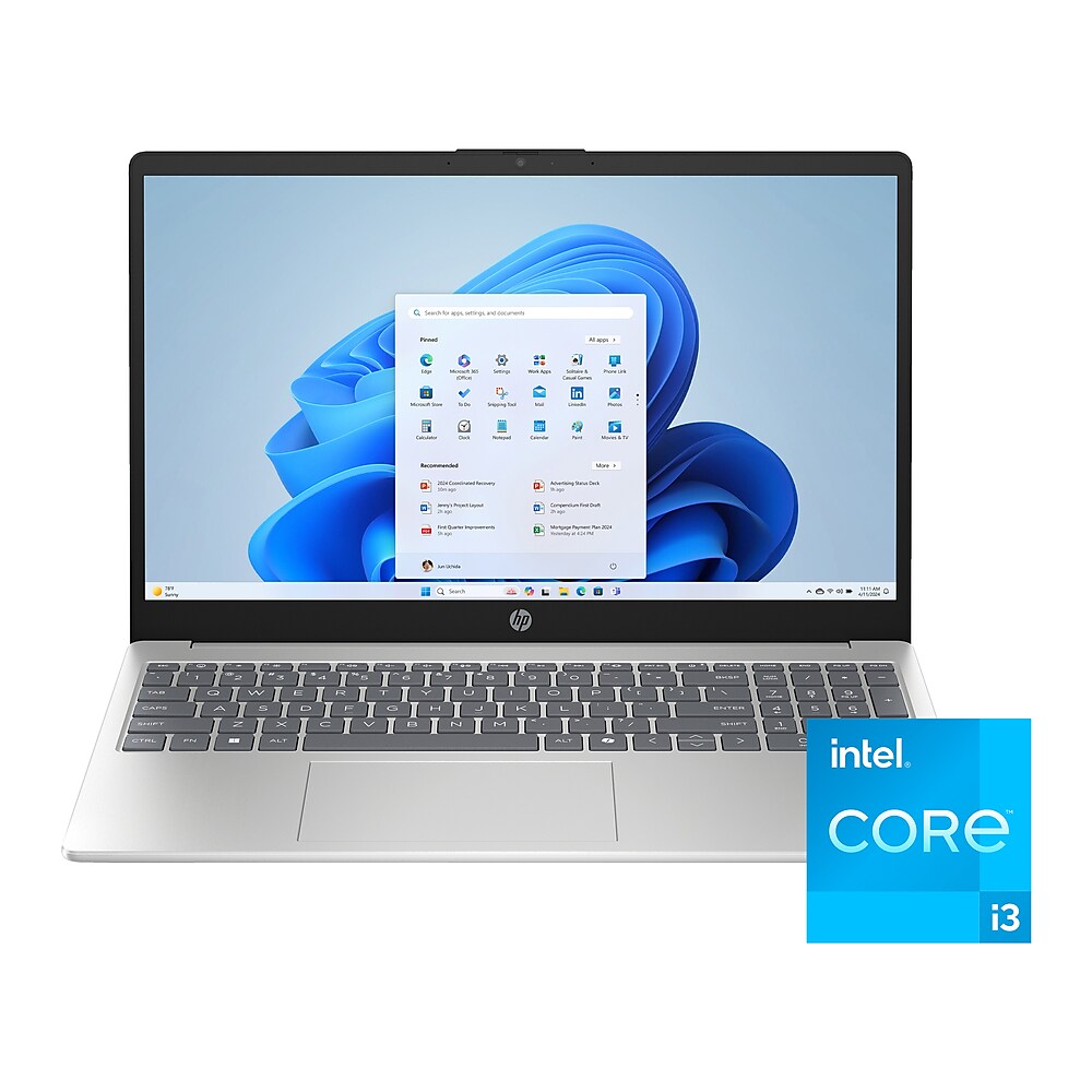 HP 15.6" laptop with Intel® Core™ i3 Processor, 8GB RAM, 256GB SSD storage