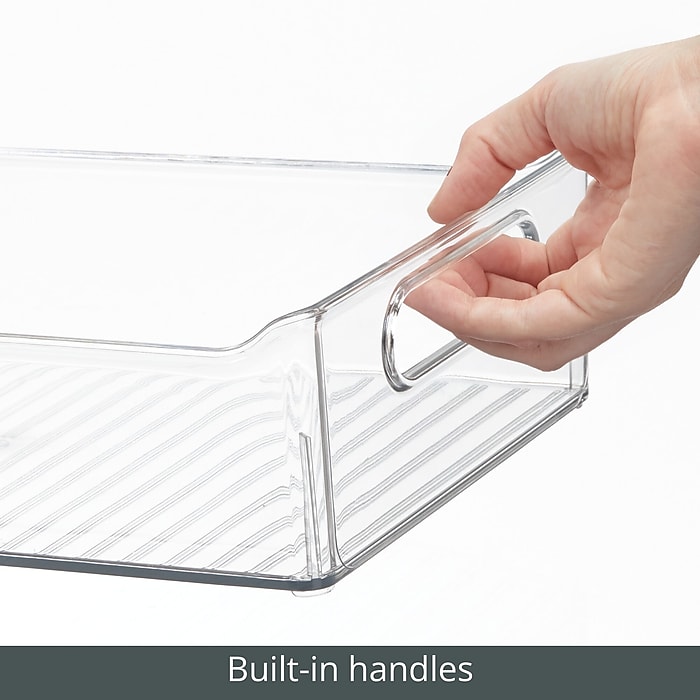 iDESIGN Medium Stackable Plastic Storage Bin, Clear, 2/Pack