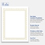 Avery Gold Border with Gold Dots Matte Blank Card, White, 10/Pack (S00-DPE)~#|#~B80F5752-EC0D-47B1-A164F44DC4C33ED4_sc7