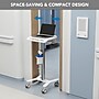Mount-It! MedHub Mobile Medical Cart with Laptop Bar, Storage Accessories, and Locking Caster Wheels, White/Grey (MI-16029)~#|#~B811607B-9967-447C-A5344E3522554FDE_sc7
