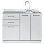 Viva Comfort 36.75'' Exam Room Storage Cabinet With Right Sink, 2-Shelves, 3-Drawers, Gray (ADIME902-BASE-42-RS-GRY-MK)~#|#~B813FBE6-0643-4359-AA98863F4757786D_sc7