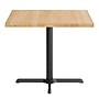 Flash Furniture Bennett Square Shaped Wooden Commercial Indoor Table, 36" x 36", Natural Top/Black Base (GSFSQ36NTT3030)~#|#~B81B90E6-F0AC-46DB-BC267B60D8C769AE_sc7