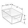 Azar Medium Open Lid Storage Tote, Clear, 4/Pack (556235)~#|#~B81EFFA1-0E8D-40E0-A8EB16D04E8B0EF8_sc7