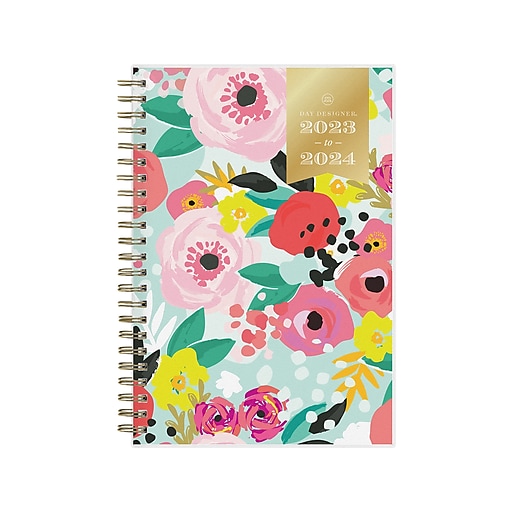20232024 Blue Sky Day Designer Secret Garden Mint 5" x 8" Academic