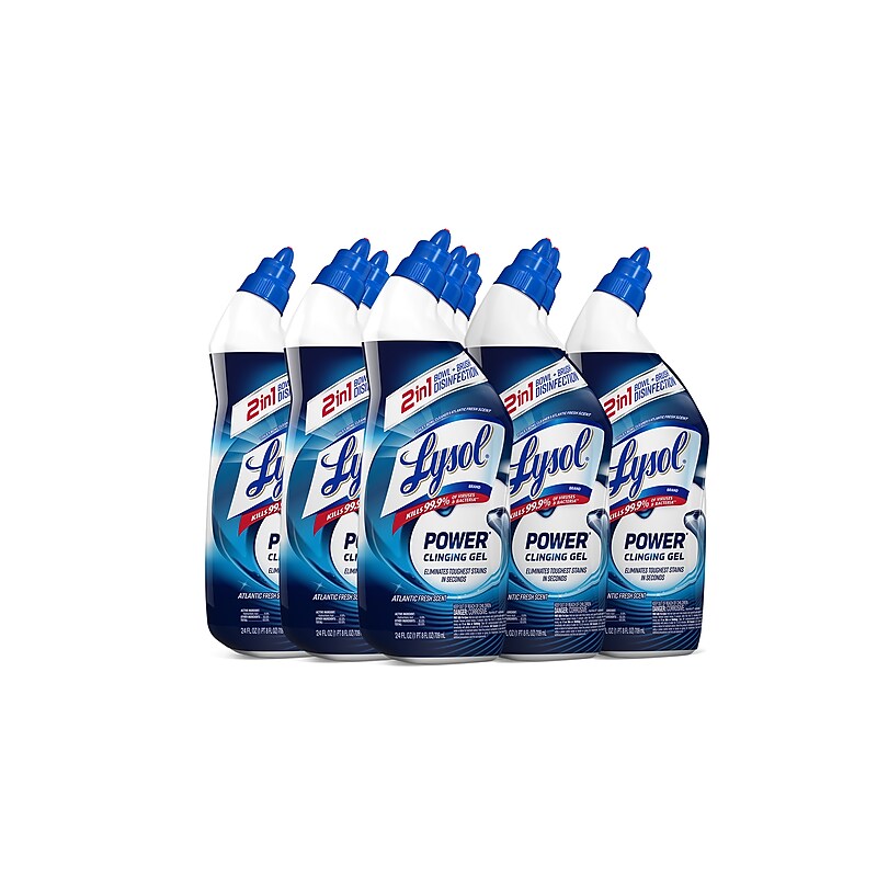 Lysol Toilet Bowl Cleaner, Atlantic Fresh Scent, 24 fl. oz., 9/Carton (19200-98012CT) image 1