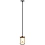 Lalia Home 1-Light 9.25" Farmhouse Hanging Cylindrical Clear Glass LED Pendant Fixture with Accents, Black (LHP-3002-BK)~#|#~B826F887-9CEF-4500-95AC922421756B9D_sc7