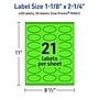 Avery Decorative Edge Multipurpose Labels, 1-1/8" x 2-1/4", Neon Green, 420/Pack (94061)~#|#~B829CE50-DA20-4515-8CDDC3AF1F7EB123_sc7