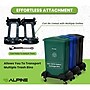 Alpine Industries Polypropylene Trash Can and Dolly, 23 Gallon, Black, 3/Pack (477-BLK-3PKD)~#|#~B82E9EAD-AC97-436F-BA83D102CECC487E_sc7