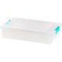 Iris Latch Lid Storage Box, Clear/Sea Foam (COB-6)~#|#~B82F1E8F-3FF0-401C-8D5E26CF9BD55E9F_sc7