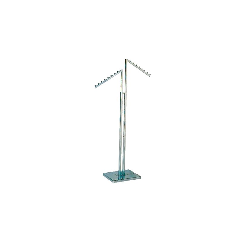 Nahanco Metal 2-Way Garment Rack, Chrome (K24) image 1