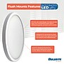 Bulbrite 9" Round 17-Watt 5 Color Selectable LED Flush Mount Light, 1400 Lumens, White (773611)~#|#~B838FB5C-0D4D-4F1B-AB1DF061F686237F_sc7