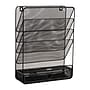 Mind Reader 4-Pocket Metal Wall Mount File Storage Desk Organizer, Black (MAGROUND-BLK)~#|#~B838FFF7-834B-47DB-9E937F90469F55DA_sc7