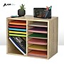 AdirOffice 500 Series 12-Compartment Literature Organizers, 20" x 20", Medium Oak (500-12-MEO)~#|#~B83CCEBD-594A-4C59-A9A0D2C7E005A6B0_sc7