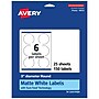 Avery Laser/Inkjet Round Multipurpose Labels, 3" Dia, Matte White, 150 Labels/Pack (94513)~#|#~B83E0EC5-3A7E-49CF-B7B0E01A8D625C1D_sc7