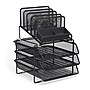 TRU RED™ All-In-One 10-Compartment Wire Mesh Compartment Storage, Matte Black (TR57530)~#|#~B83E3A26-A56C-40A3-AF709824D2AF1198_sc7