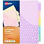 Avery Big Tab Insertable Plastic Dividers with Pocket, 5 Tabs, Multicolor Pastel (07714)~#|#~B83E9AA7-3929-4A1B-AFD7CBA011833BD7_sc7