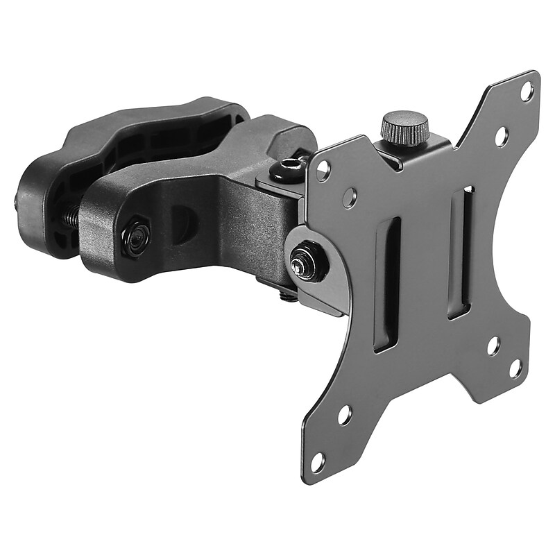 Amer Adjustable Pivot Pole Mount Monitor Arm, Up to 32" Monitor, Black (PM100) image 1