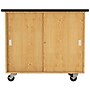 Diversified Woodcrafts 40" Mobile Balance Storage Cabinet, Oak (5201K)~#|#~B842C5A1-D02A-4617-80026AC7B0D1EDBE_sc7