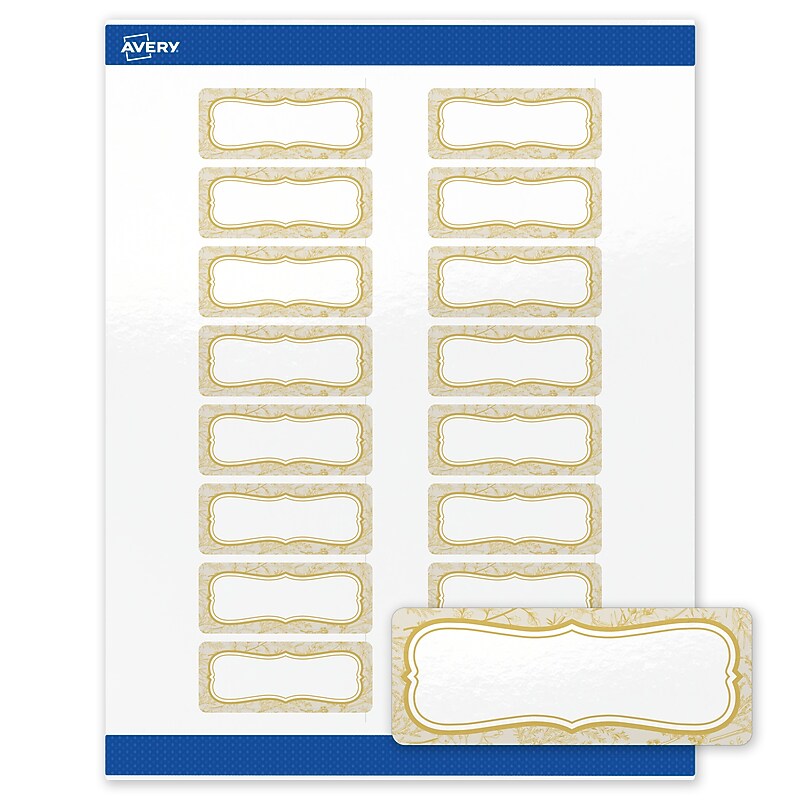 Avery Rectangle Laser/Inkjet Multipurpose Labels, 1" x 2-5/8", White, 160/Pack (19479371078) image 1