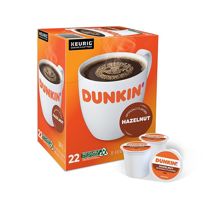 Dunkin' Hazelnut Coffee, Medium Roast, 0.37 oz. Keurig® K-Cup