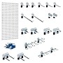 Triton Products LocBoard 18" x 36" x 9/16" Steel Square Hole Pegboard, 18 Assorted Hooks (LB18-1WH-KIT)~#|#~B857353B-64B2-45F8-8801C152D6D2BE2D_sc7