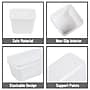Mind Reader Stackable Plastic Desk Tray Set, White, 25 Pieces (DRORG25-WHT)~#|#~B8582D3A-A741-4551-B175C79118353AC4_sc7
