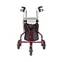 Medline Folding 3-Wheeled Steel Rollator, Adult, Red (MDS86840TRIR)~#|#~B85CFB10-6E45-44C8-BC544CFB4C29FF78_sc7