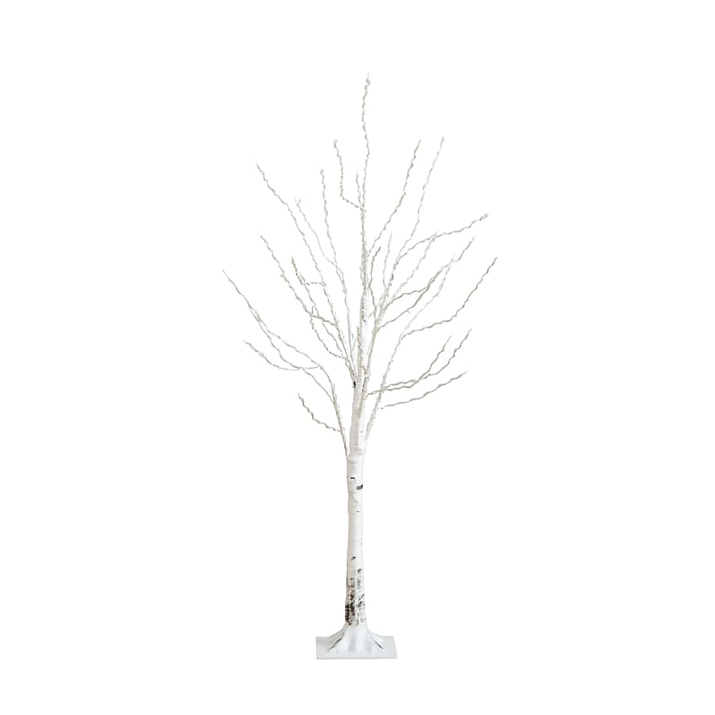Nearly Natural 4' Pre-Lit Artificial White Birch Tree with 240 Color Changing LED Lights (T4920) image 1